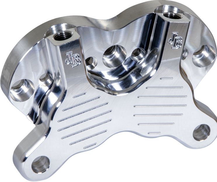 CNC milled four piston motorcycle brake | Horschel Brothers Precision - Springville, New York